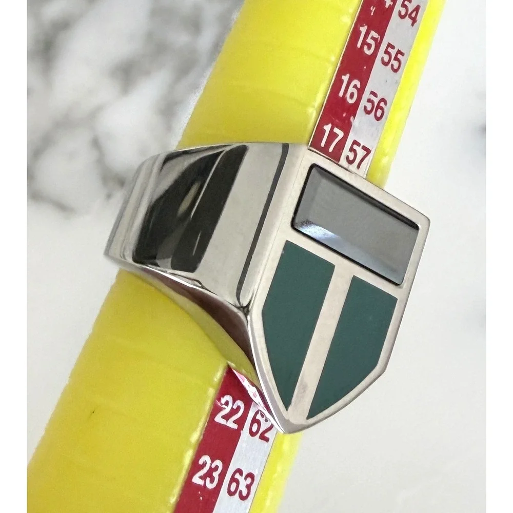 Swarovski Men's New England Ring, Green, Size 62 (10‎ US)